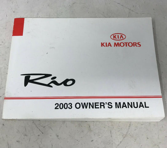 2003 Kia Rio Owners Manual OEM B01B22083