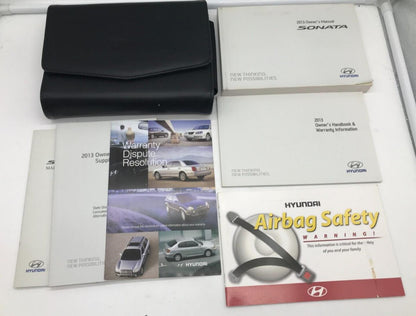 2013 Hyundai Sonata Owners Manual Set with Case OEM C02B39037