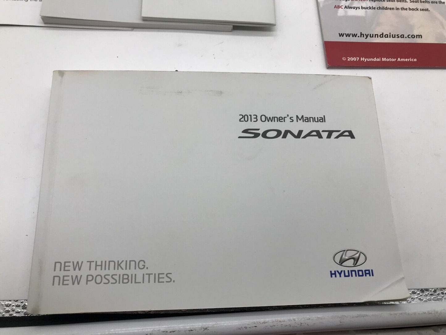 2013 Hyundai Sonata Owners Manual Set with Case OEM C02B39037