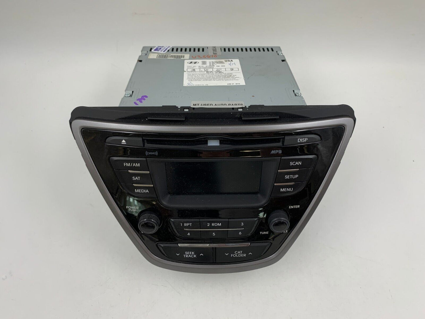 2013 Hyundai Elantra AM FM CD Player Radio Receiver OEM A02B19031