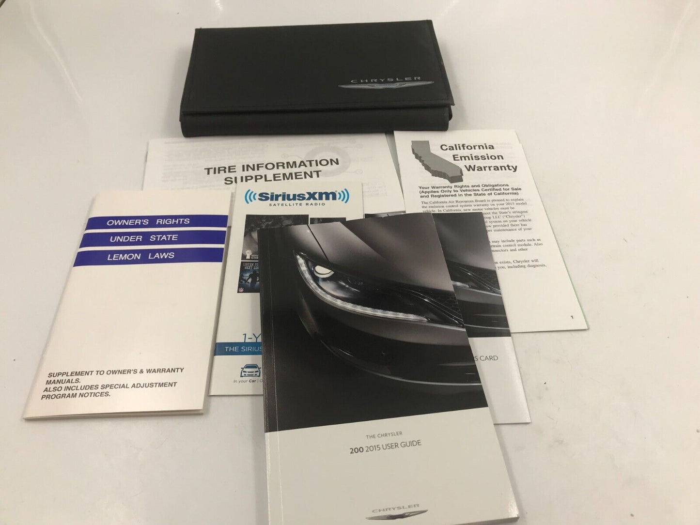 2015 Chrysler 200 Owners Manual Handbook with Case OEM A03B41035