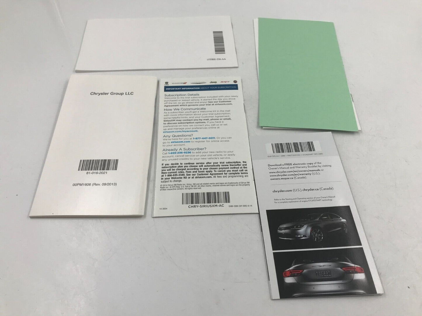 2015 Chrysler 200 Owners Manual Handbook with Case OEM A03B41035