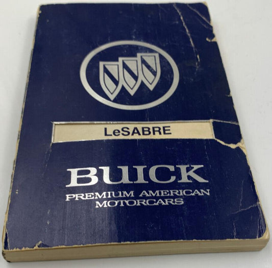 1990 Buick LeSabre Owners Manual OEM D04B38087