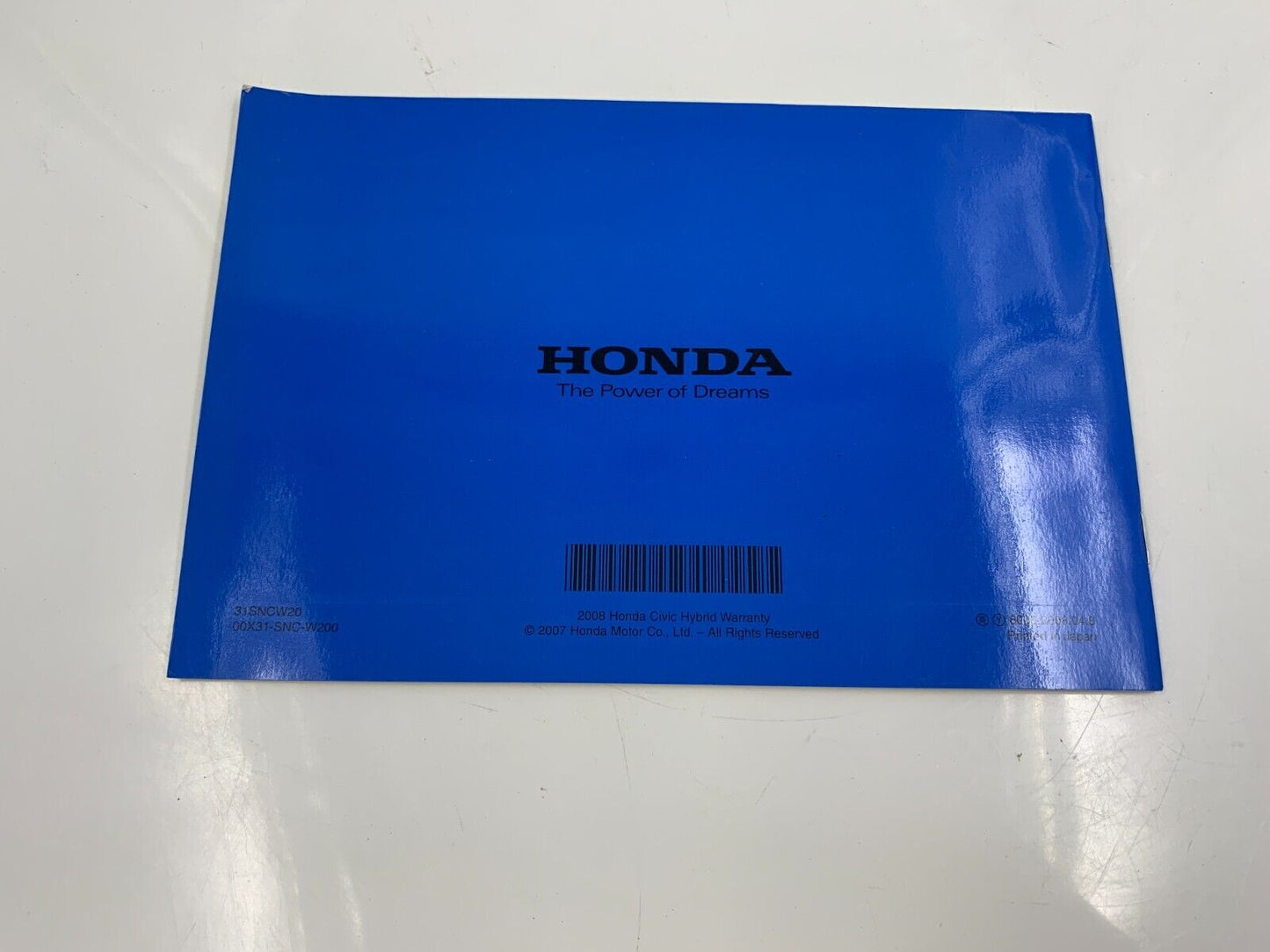 2008 Honda Civic Hybrid Owners Manual Set OEM D04B38085