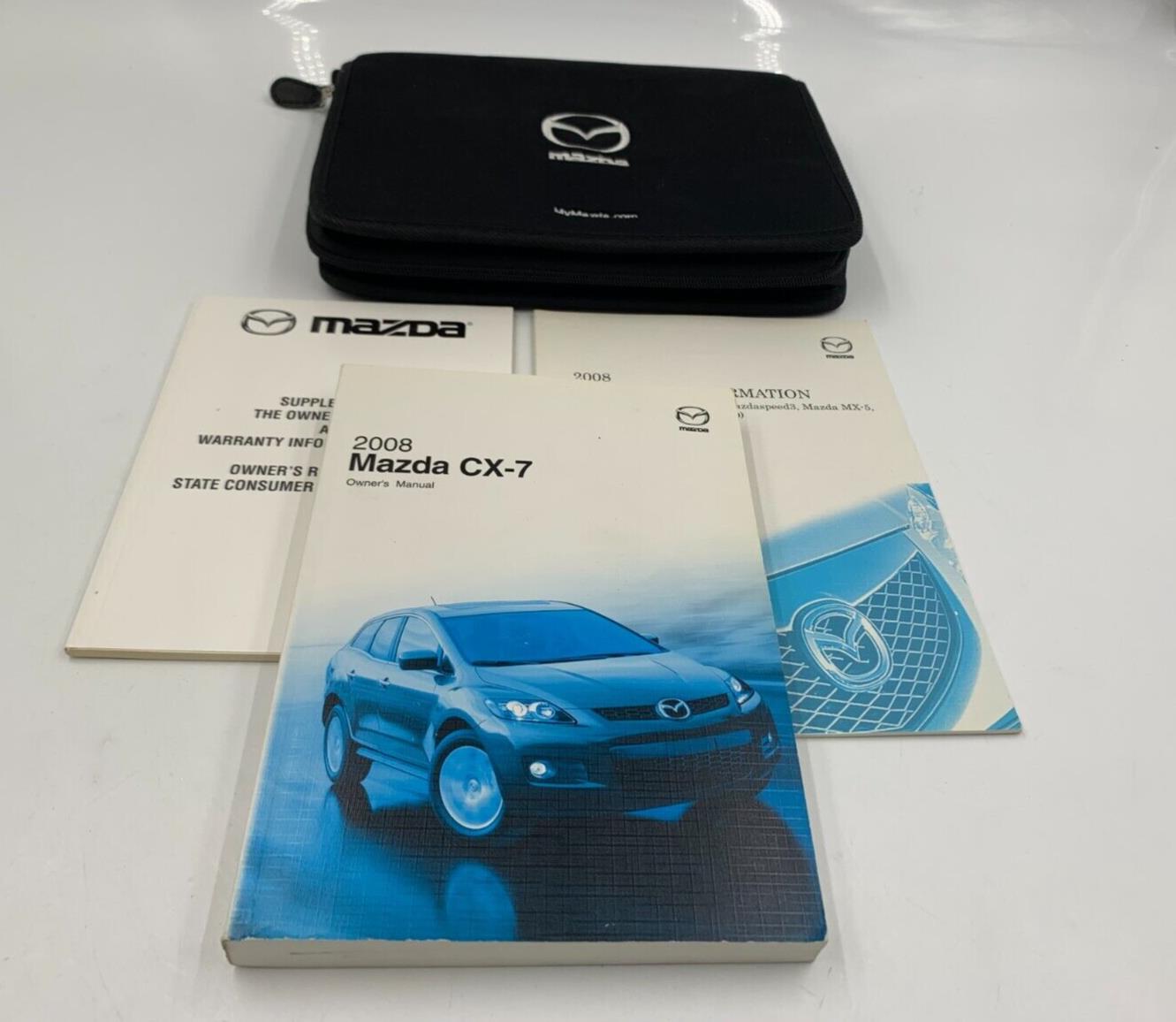 2008 Mazda CX7 CX-7 Owners Manual Handbook Set with Case OEM A02B23024