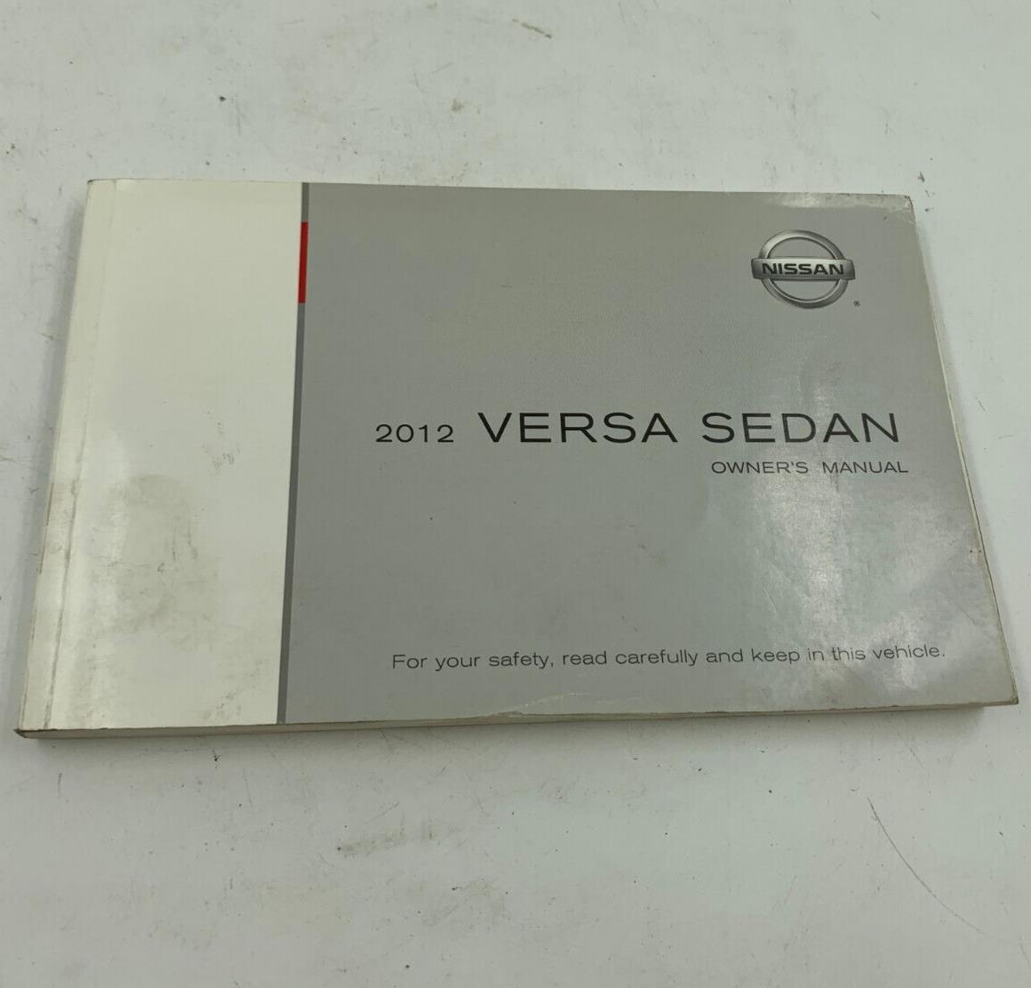 2012 Nissan Versa Sedan Owners Manual OEM D02B70010