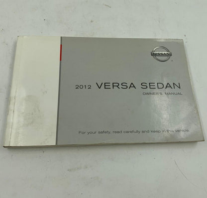 2012 Nissan Versa Sedan Owners Manual OEM D02B70010