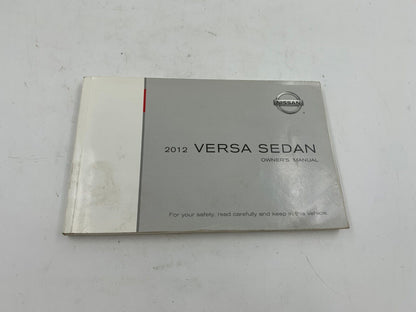 2012 Nissan Versa Sedan Owners Manual OEM D02B70010