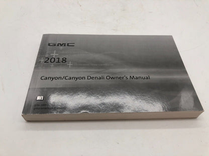 2018 GMC Canyon / Canyon Denali Owners Manual Set OEM C02B46002