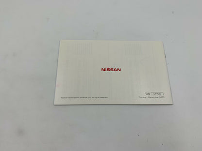 2005 Nissan Altima Owners Manual Set with Case OEM D03B46087