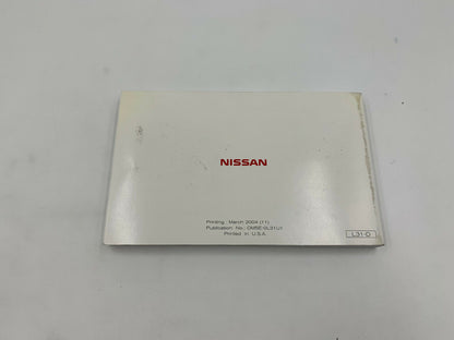 2005 Nissan Altima Owners Manual Set with Case OEM D03B46087