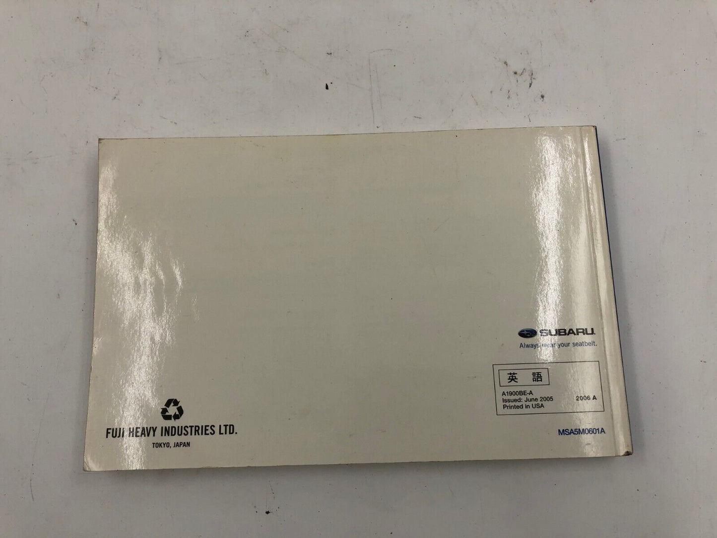 2006 Subaru Impreza Owners Manual OEM A04B17082