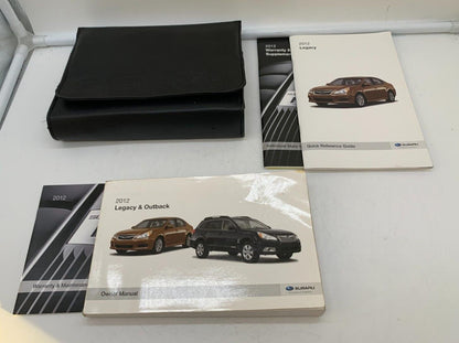 2012 Subaru Legacy Owners Manual Set with Case OEM A01B13013