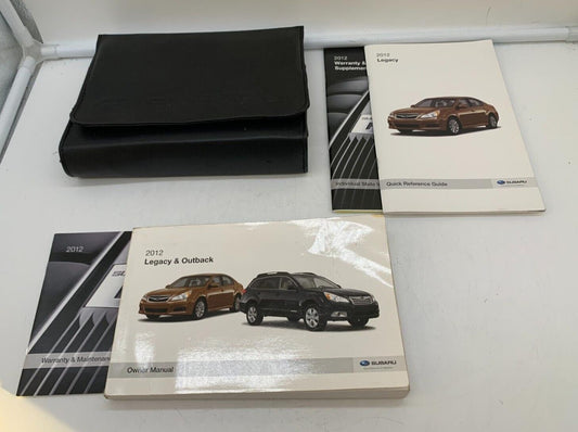 2012 Subaru Legacy Owners Manual Set with Case OEM A01B13013