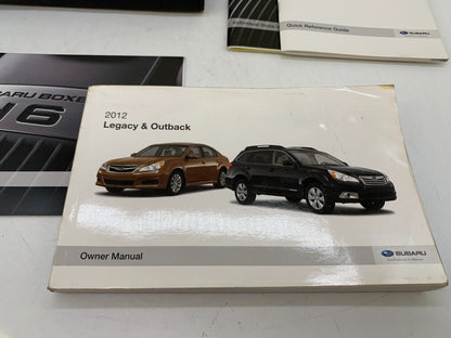 2012 Subaru Legacy Owners Manual Set with Case OEM A01B13013