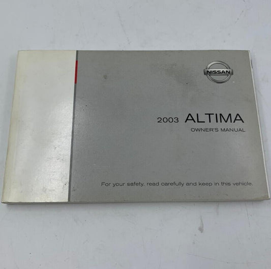 2003 Nissan Altima Owners Manual OEM F03B47021