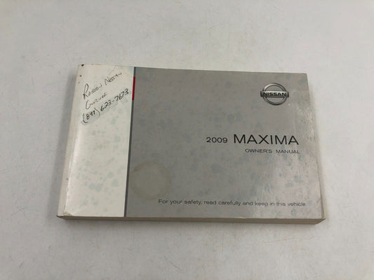 2009 Nissan Maxima Owners Manual Handbook OEM A03B18058