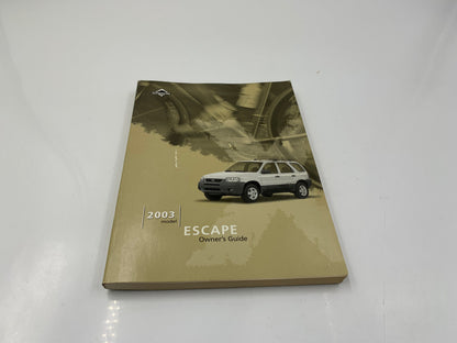 2003 Ford Escape Owners Manual Set with Case E01B46003