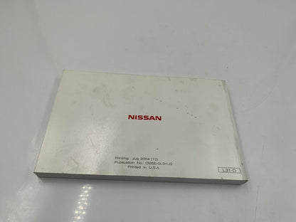 2005 Nissan Altima Owners Manual OEM D04B61007