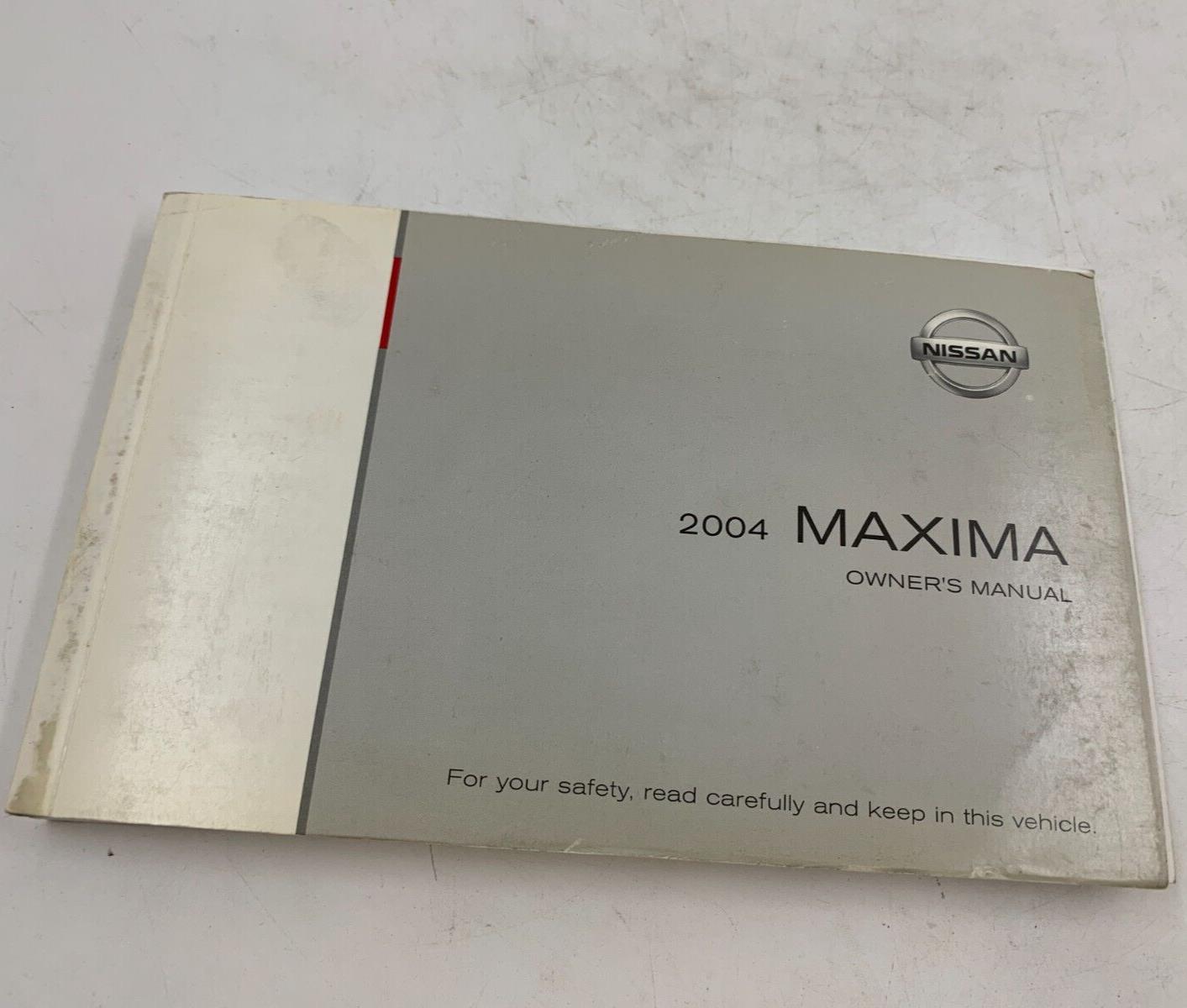 2004 Nissan Maxima Owners Manual OEM A01B17085