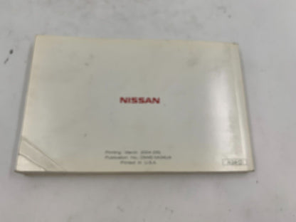 2004 Nissan Maxima Owners Manual OEM A01B17085