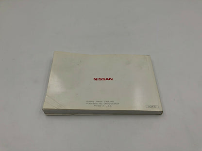 2004 Nissan Maxima Owners Manual OEM A01B17085