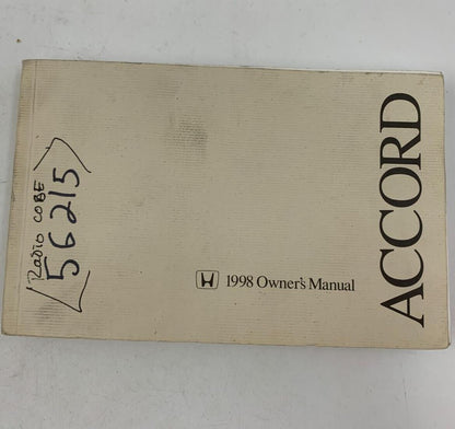 1998 Honda Accord Owners Manual OEM A02B19035