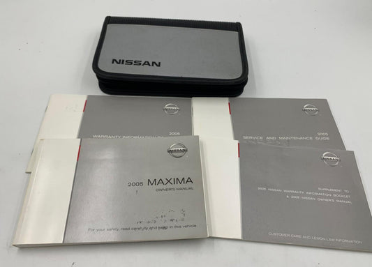 2005 Nissan Maxima Owners Manual Set with Case OEM A04B70002