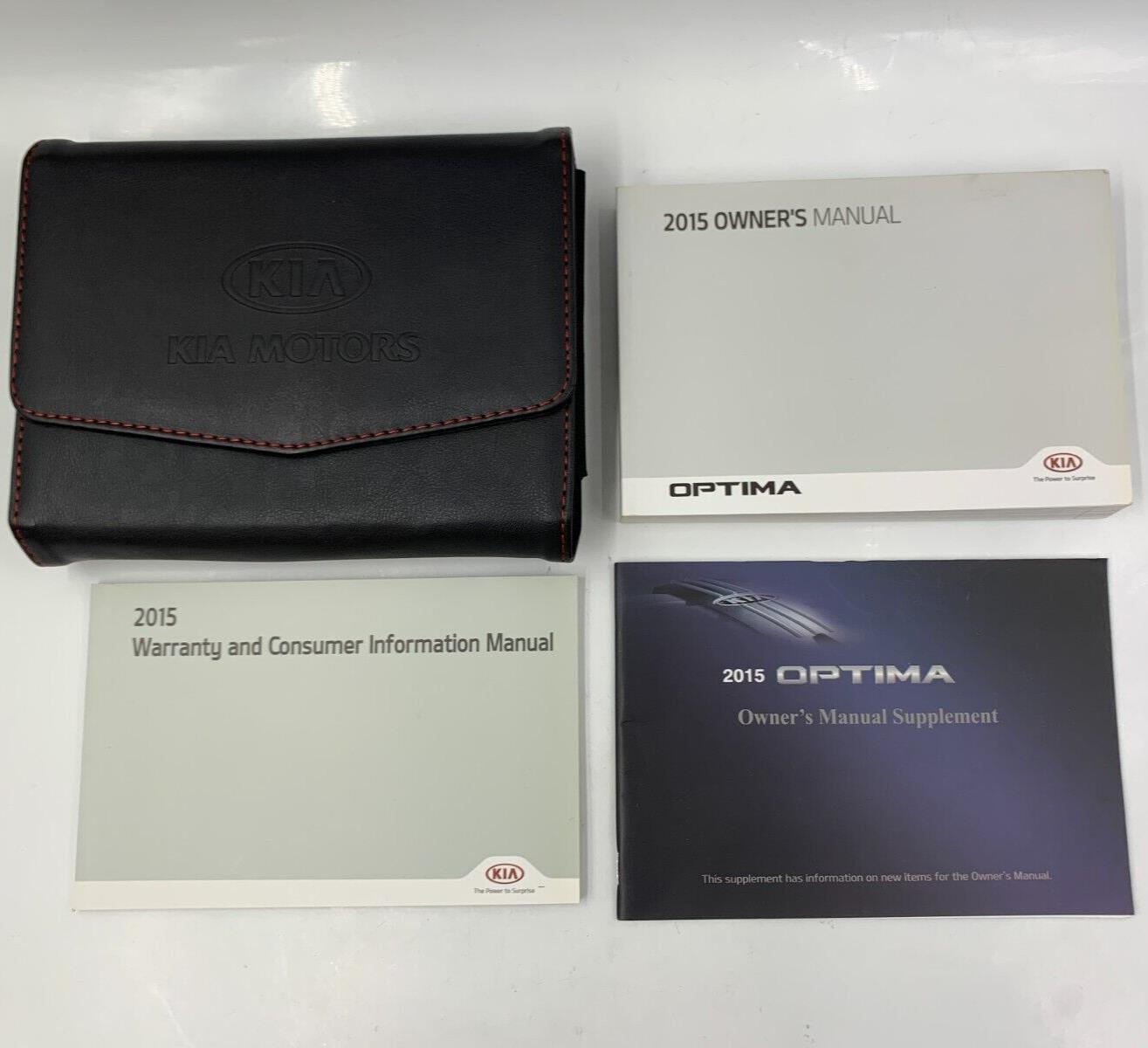 2015 Kia Optima Owners Manual Set with Case OEM D02B60004