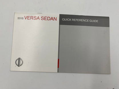 2015 Nissan Versa Sedan Owners Manual Set with Case OEM C02B52066