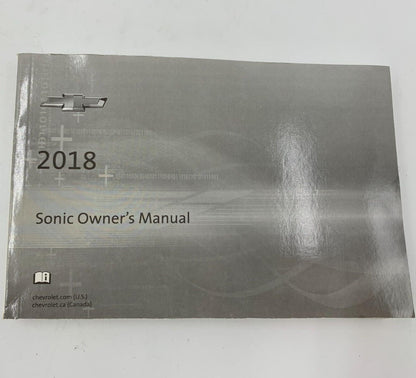 2018 Chevrolet Sonic Owners Manual OEM D01B27059