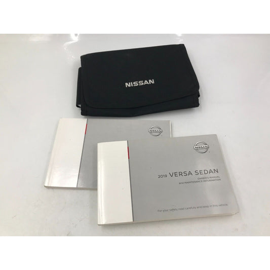 2019 Nissan Versa Sedan Owners Manual Set with Case OEM H01B28007