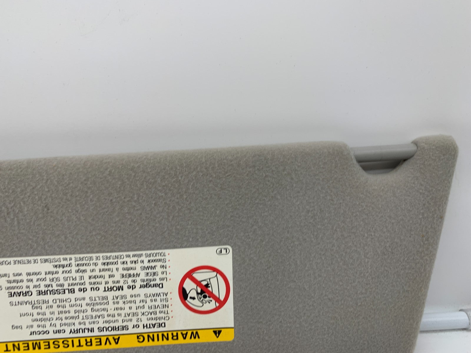 2002-2004 Toyota Camry Passenger Sun Visor Gray OEM