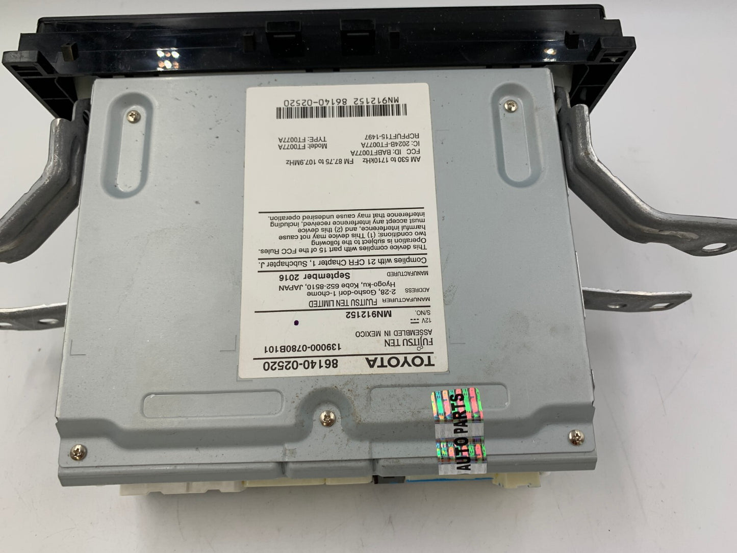 2017-2019 Toyota Camry AM FM CD Player Radio Receiver OEM E02B25006