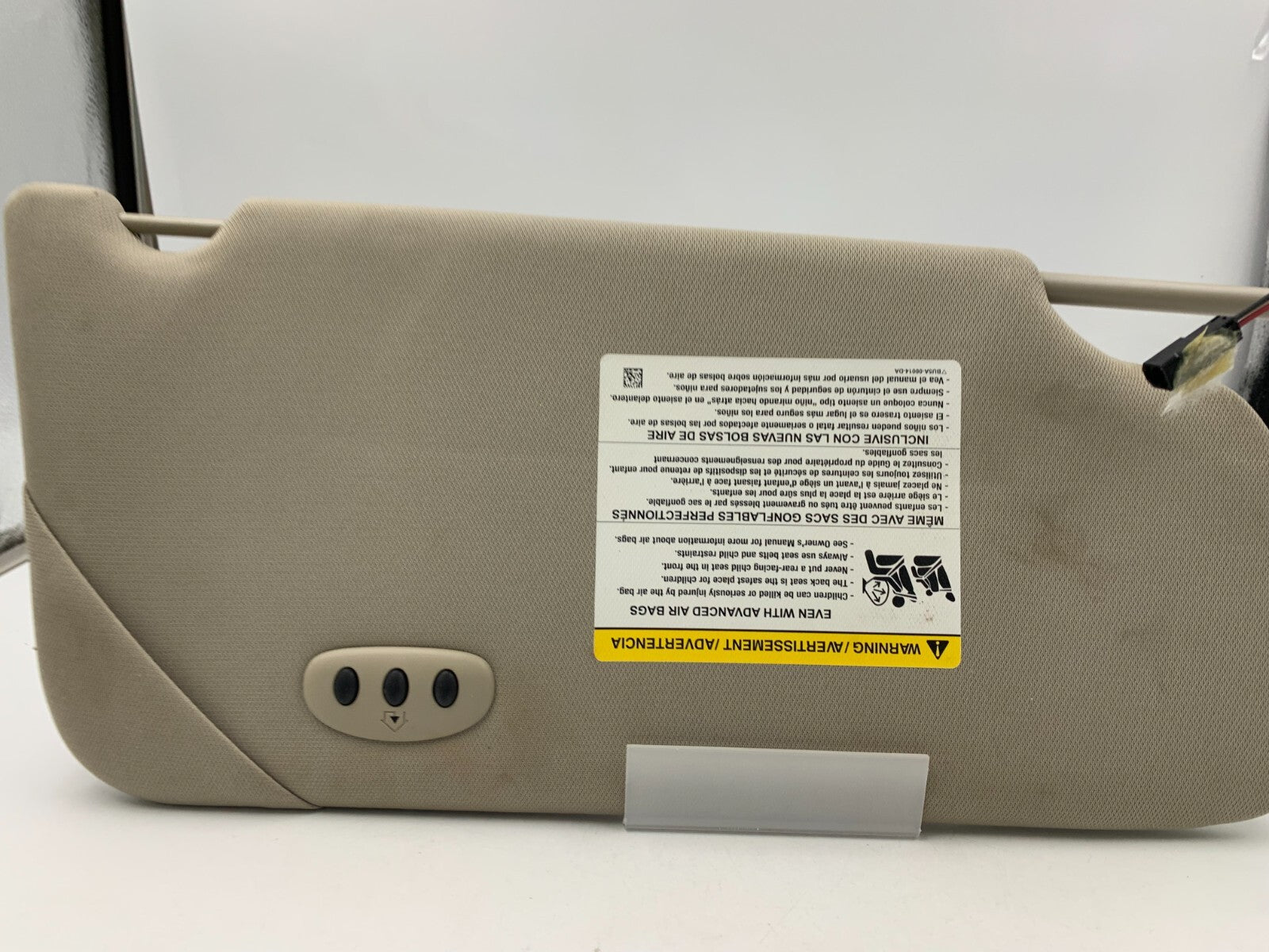 2009-2012 Ford Flex Driver Sun Visor Gray Illuminated OEM D04B67012