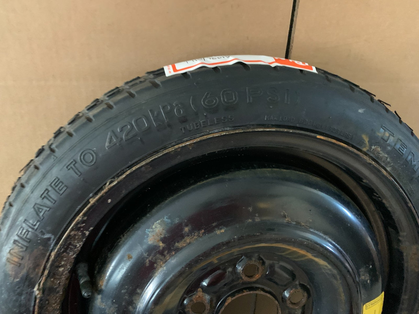 2010-2013 Mazda 3 Mazda3 15" Spare Tire Compact Donut T115/70D15