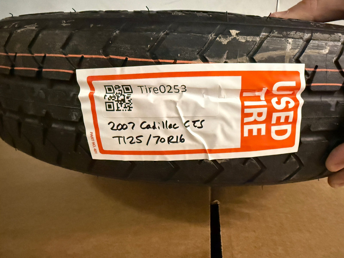 2003-2007 Cadillac CTS Spare Tire 16" Compact Donut T125/70R16
