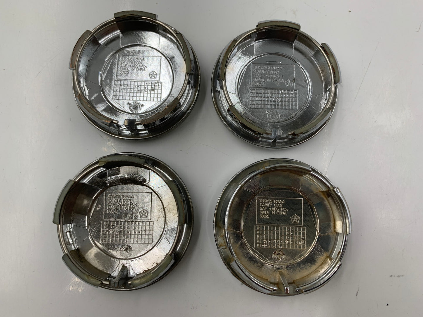 Dodge Rim Wheel Center Cap Set of 4 Chrome 2-3/8 inch OEM E01B40087