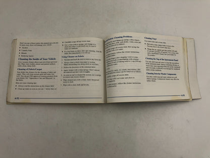 2002 Chevrolet Cavalier Owners Manual OEM D03B52023