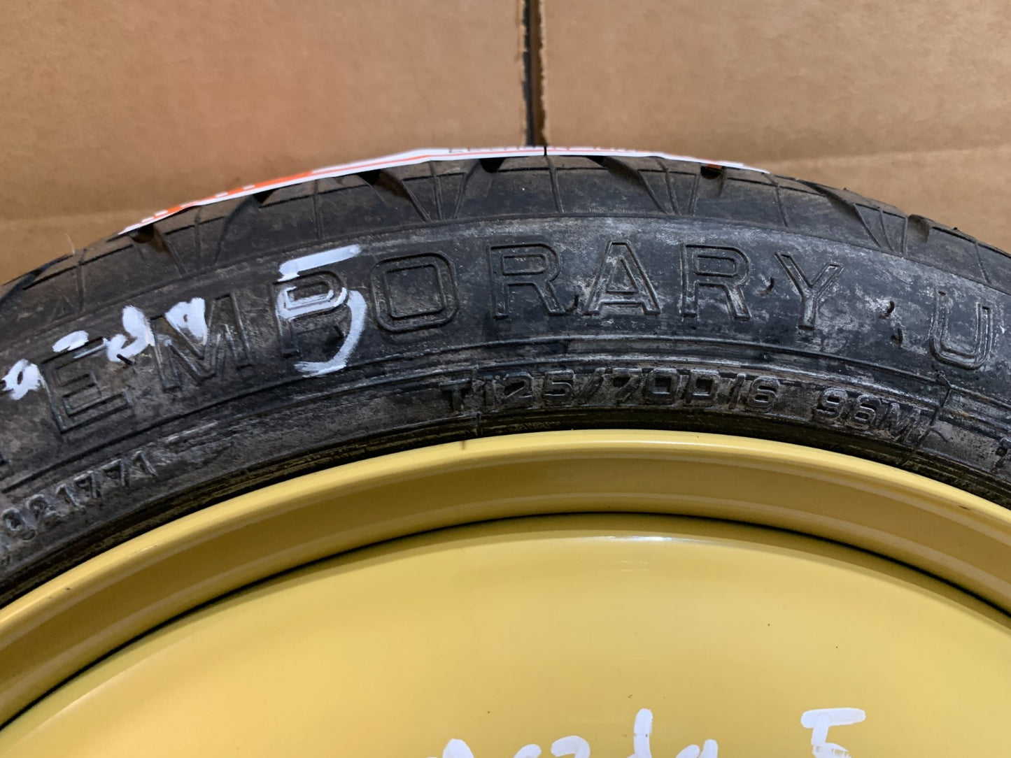 2006-2017 Mazda 5 Mazda5 16" Spare Tire Wheel Compact Donut T125/70D16