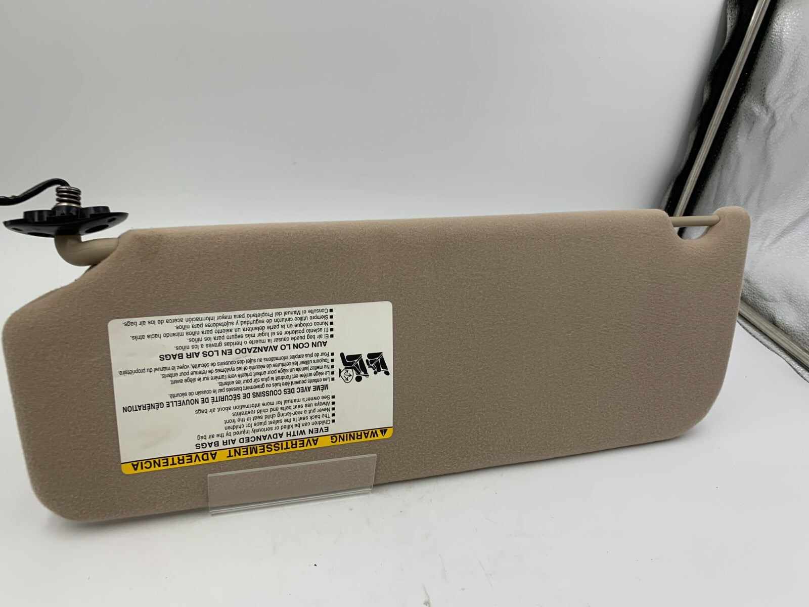 2011-2014 Toyota Sienna Passenger Sun Visor Tan Illuminated OEM C03B70006