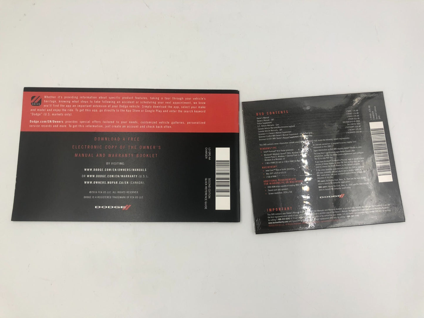 2017 Dodge Charger Owners Manual Set with Case OEM E02B44069