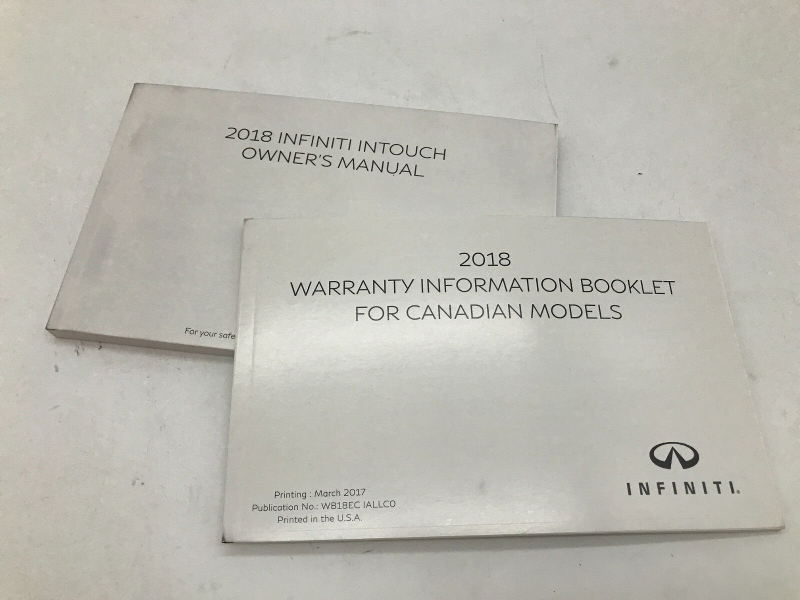 2018 Infiniti QX60 QX 60 Owners Manual Set with Case OEM E02B21021