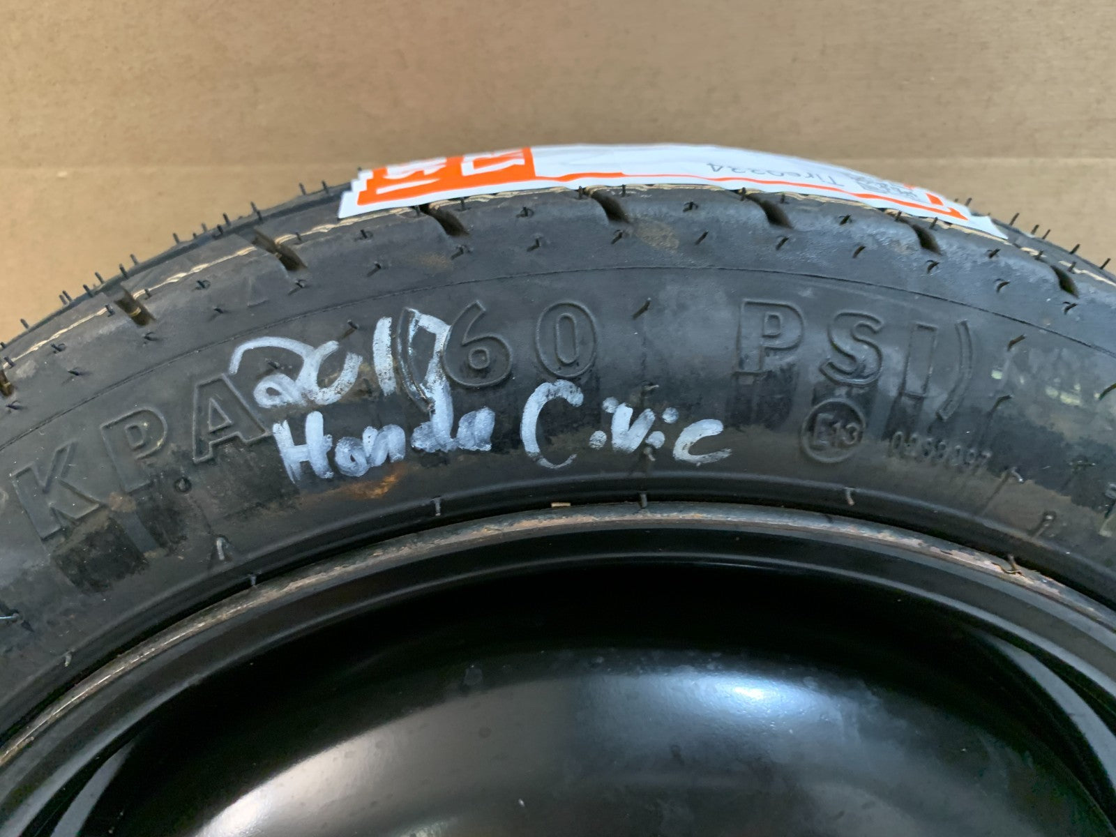 2010-2015 Honda Civic 15" Spare Tire Compact Donut OEM T125/70D15 Wheel