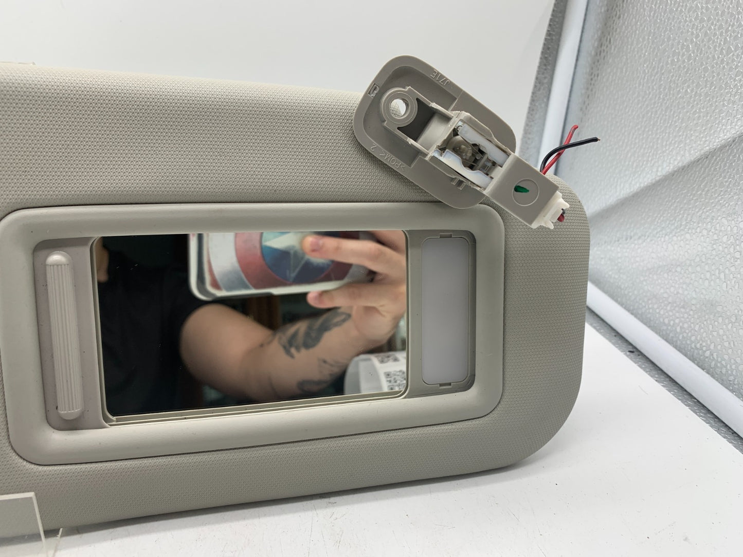 2014-2018 Mazda 3 Passenger Sun Visor Gray Illumination OEM A04B29002