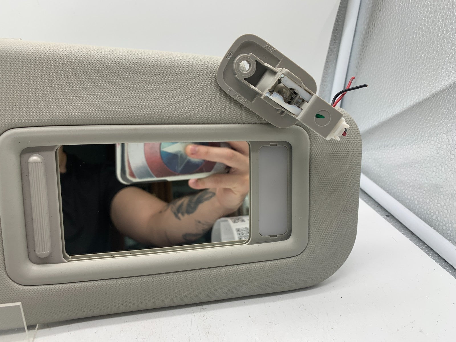 2014-2018 Mazda 3 Passenger Sun Visor Gray Illumination OEM A04B29002