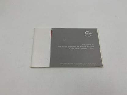 2008 Nissan Rogue Owners Manual Set with Case OEM B04B11039