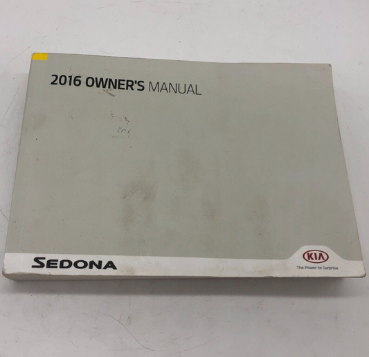 2016 Kia Sedona Owners Manual OEM A02B33005
