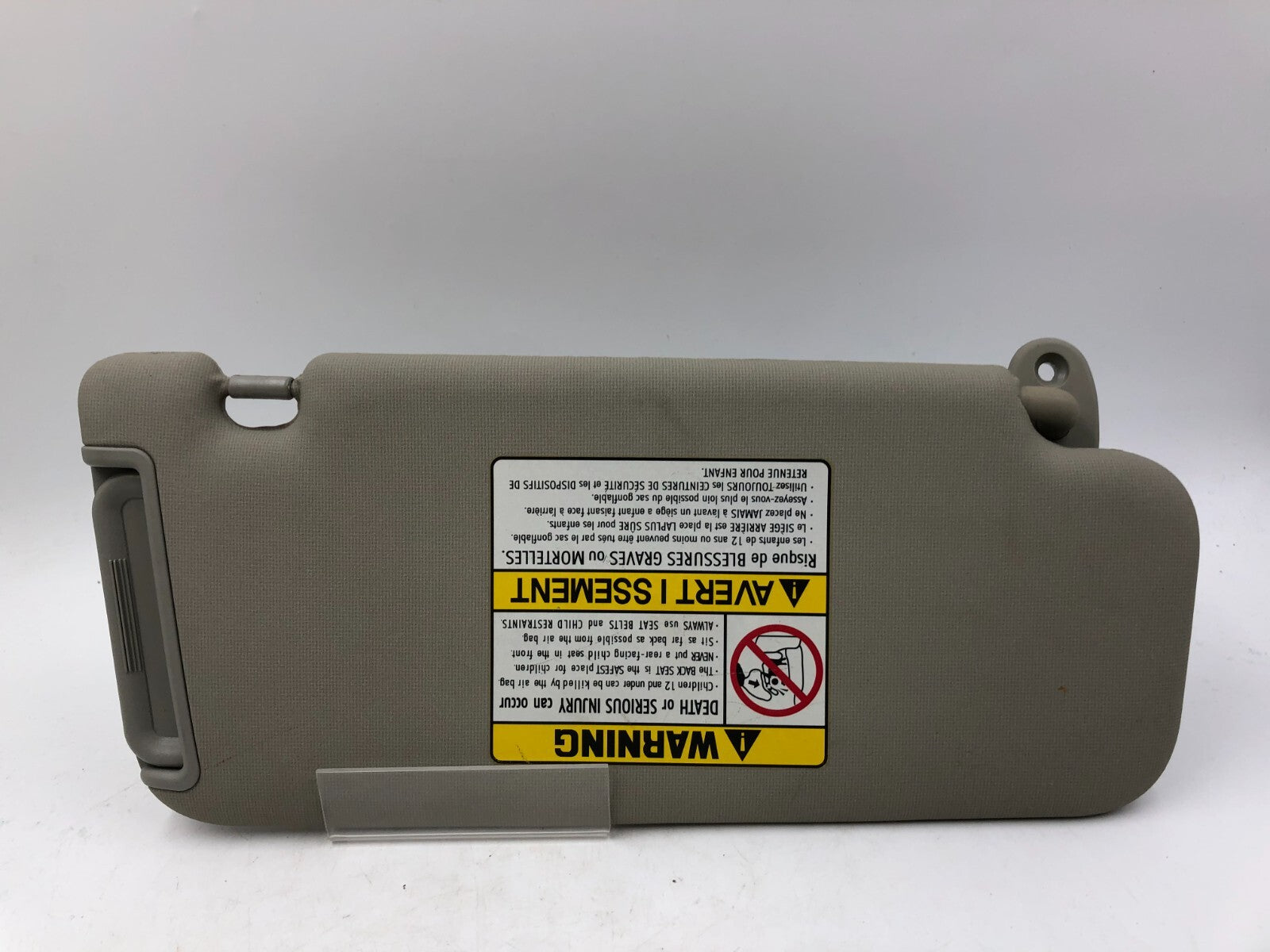 2010-2013 Kia Forte Driver Sun Visor Sunvisor Gray OEM D01B45010