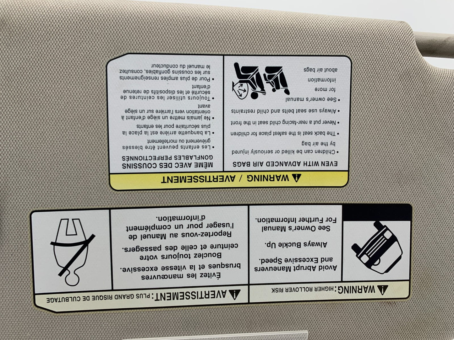 2018-2020 Nissan Rogue Driver Sun Visor Gray Illuminated OEM C03B59008